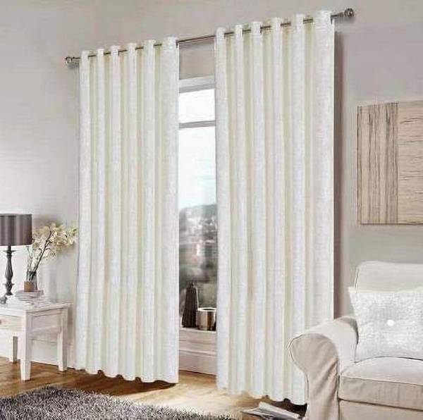 Dashing Fabrics 182.88 cm (6 ft) Velvet Blackout Window Curtain (Pack Of 2)
