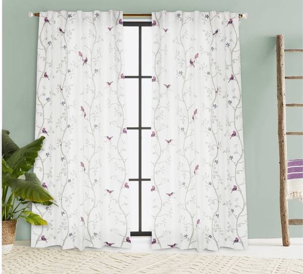 Tranquebar Curtain Co. 152 cm (5 ft) Cotton Room Darkening Window Curtain (Pack Of 2)