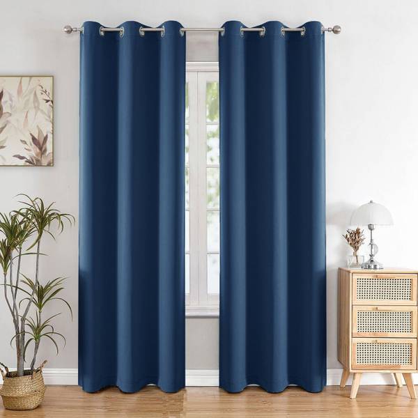 HOMEMONDE 213.36 cm (7 ft) Polyester Blackout Door Curtain (Pack Of 2)