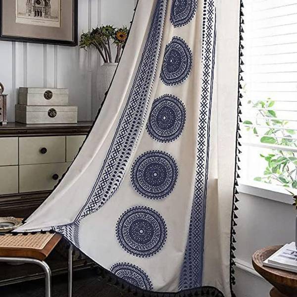 Urban Space 152 cm (5 ft) Cotton Room Darkening Window Curtain Single Curtain