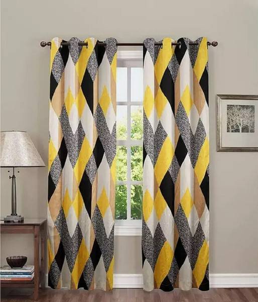 S21 154 cm (5 ft) Polyester Room Darkening Window Curtain (Pack Of 2)