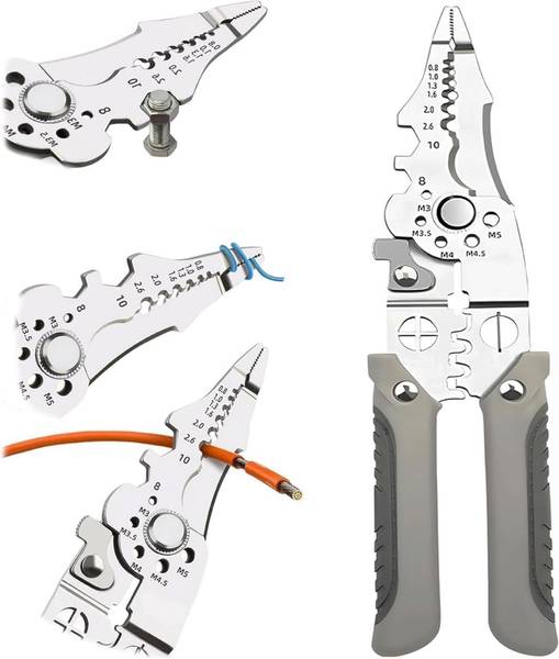 Qexle All-in 1 Multifunction Wire Stripper & Cutter ToolProfessional Electrical Plier Wire Cutter, Wire Crimper, Cable Stripper, Wiring Tools Wire Cut...