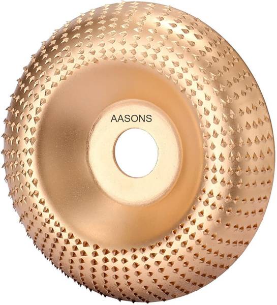 AASONS Wood Carving Disc5/8 Inch Bore For Woodworking, Grinder, Woodrasp AASONS 4 Inch Wood Cutter