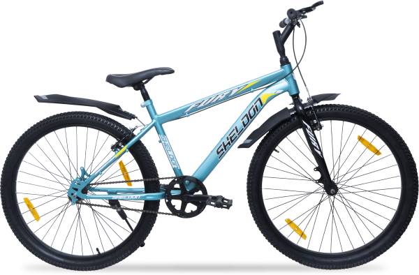Sheldon Fury 27.5 MTB Cycle/Bike with Complete Accessories Cycle For Unisex (Sea Blue) 27.5 T Mountain Cycle