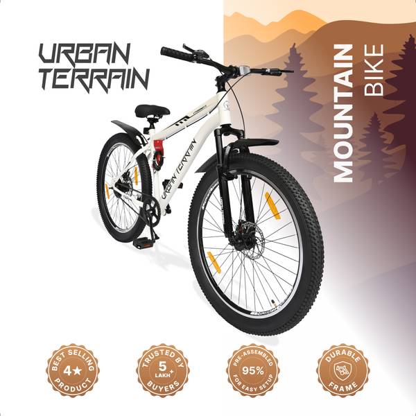 Urban Terrain Bolt Cycles for Men Comes with Dual Disc Brake, Bell & Lock MTB UT5000S27.5ACC 27.5 T (inch) Road Cycle