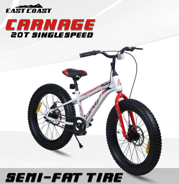 EAST COAST Carnage 20T cycle/Fat bike for 5 to 9 year kids 20 T (inch) Mountain Cycle