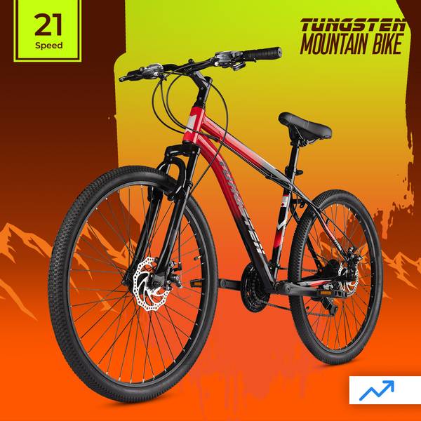 Tungsten URBAN MOUNT 21 SPEED | DUAL DISC | FRONT SUSPENSION | FULLY FITTED 27.5 T Mountain Cycle
