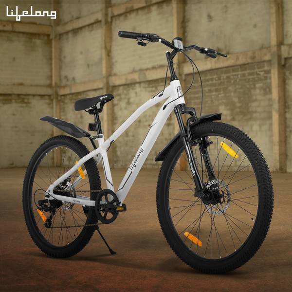 Lifelong 26T MTB Cycle -7-Speed Bicycle - Dual Disc Brake Cycle - Front Suspension Fork 27.5 T Mountain Cycle