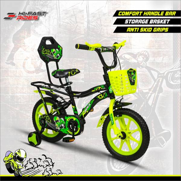 Hi-Fast Cycle for Kids Age 2-5 Years with Training Wheels and 95% Pre ...