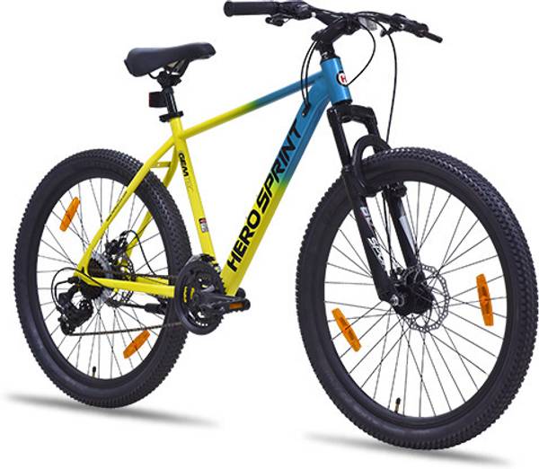 HERO Sprint Blunt 21 SPEED |FRONT SUSPENSION||Dual Disc Brakes] 27.5 T Mountain Cycle