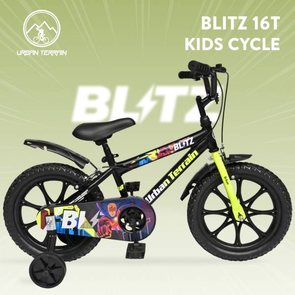 Urban Terrain by Cult Blitz Cycles for Boys/Girls Kids Ages 4 to 6 Comes with Training Wheels 16 T Hybrid Cycle/City Bike