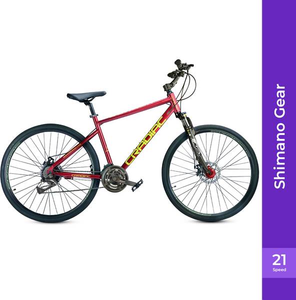 CRADIAC GUNNER PRO MAX MAROON 700C T Hybrid Cycle City Bike