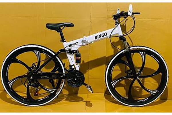 Bingo WHITE 6 SPOKES 21 GEARS FOLDING BICYCLE 26 T Folding Bikes