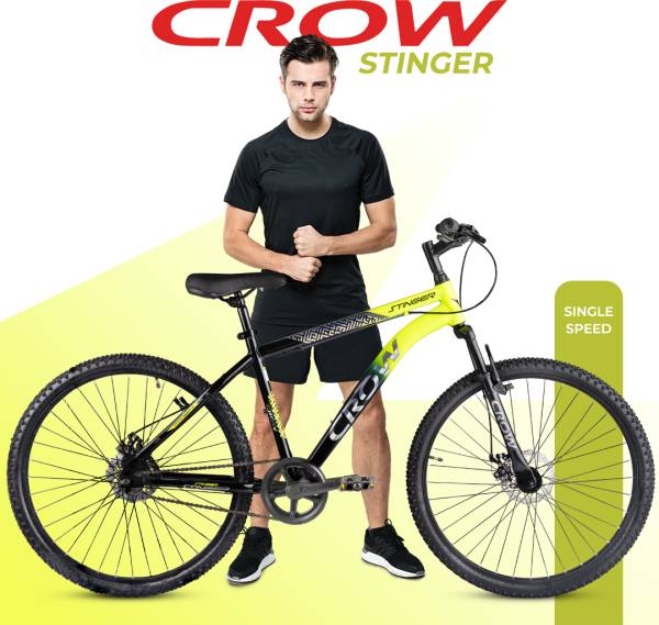 Crow STINGER X7 SINGLE SPEED | DUAL DISC BRAKES | FULLY FITTED 29 T Mountain Cycle