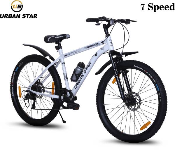 Urban Star DELTA | 7 SPEED | DUAL DISC | FRONT SUSPENSION | SEMI FITTED | FOR 13+ & ADULTS| 26 T Mountain Cycle