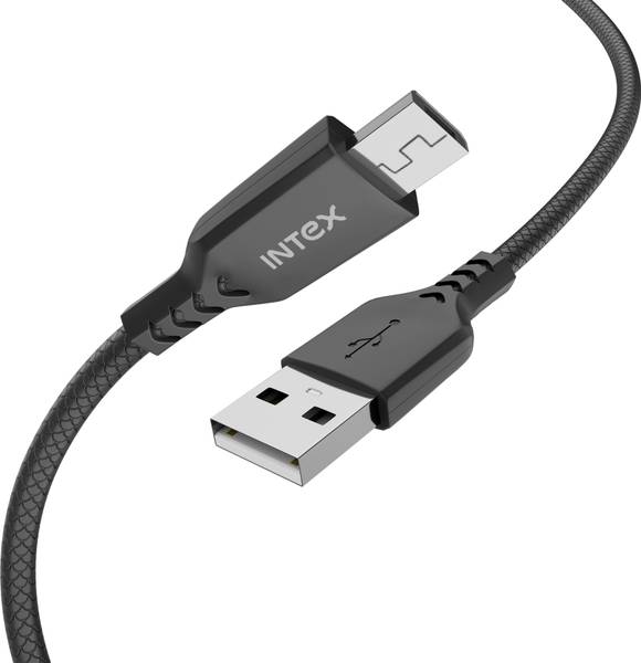 Intex Micro USB Cable 3 A 1 m Durable Nylon Braided Cable Speed 3.0M 1M