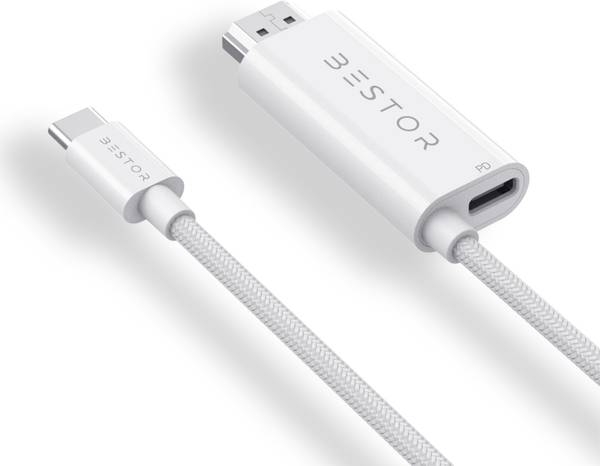 Bestor HDMI Cable 1.8 m USB C to 4K HDMI With PD Charging Port High-Speed 2.0, 60W PD Charging, 4K@60Hz Ultra HD, Plug-and-Play