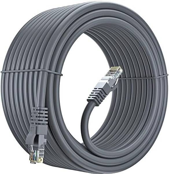 RAREGEAR LAN Cable 65 m LAN Cable with Gold Plated Connectors Supports Upto 1000Mbps Heavy Duty Outdoor Lan Cable Weatherproof/UV Resistant Ethernet C...