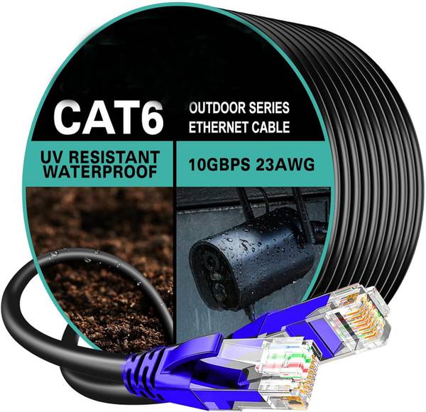 Sadow LAN Cable 60 m 60 Meter Cat 6 Outdoor Ethernet Cable Internet LAN Cable RJ45 Patch Cord