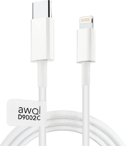 awQi Lightning Cable 3.2 A 1 m MFi Certified, Fast Charging and High Speed Thermoplastic (TPE) Cable AQ D902C