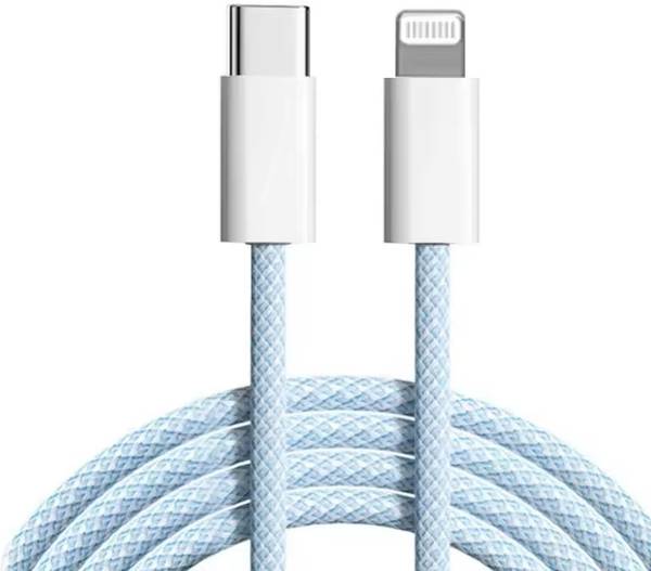 Punnkk Lightning Cable 1 m Braided USB C to Lightning-Fast Charging Data Sync. Cable