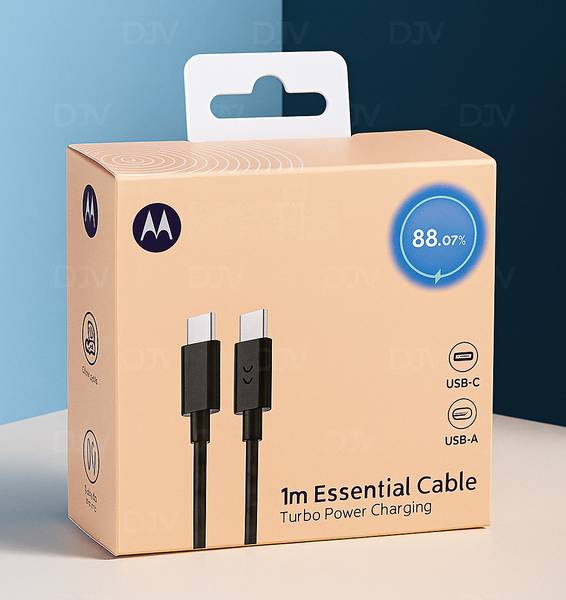 BKN Type C 6 A 1 m ORIGNAL SUPER FAST TURBO CHARGE AUTHENTIC C TO C QUALITY CHECKED ORIGNAL MOTOROLA Type C to Type C USB Cable for Motorola Edge 20, ...