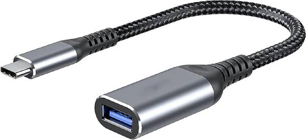 Orionis Type C 0.1 m Nylon Braided USB Type C to USB 3.0 OTG Cable, Adapter, Connector, Fast Charging