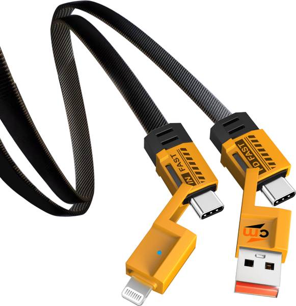 Callmate USB Type C Cable 1.5 m 4 in 1 65W Metal Fast Charging & Data Cable, PD & QC 3.0 (65W, 1.5M, 480Mbps)