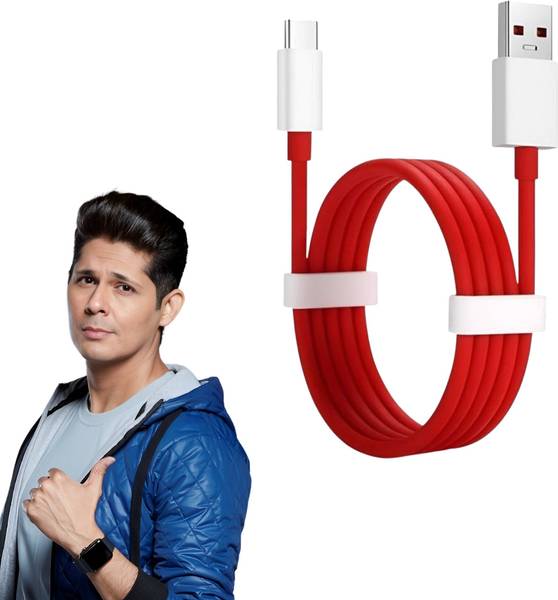 ChargingCable.in USB Type C Cable 1 m 80W Charging Cable USB to Type C Warp Charger SuperVooc/Dash Fast Charge Cable 11,11R,10 Pro,10R,10T,9RT,9R,8R,8...