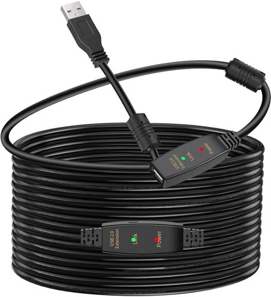 Etzin Video Cable 15 m USB Extension Cable USB2.0 Active Repeater A Male to A Female Long Cables With Signal Booster Type A Male to A Female with Buil...