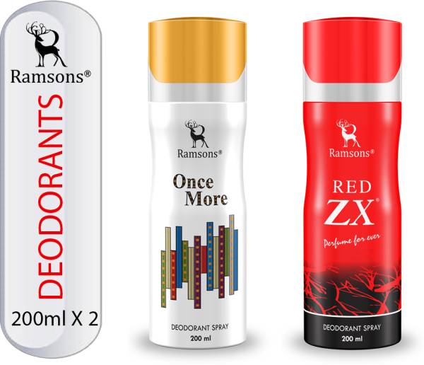 RAMSONS Once More and Red ZX Deodorant Combo Deodorant Spray - For Men & Women