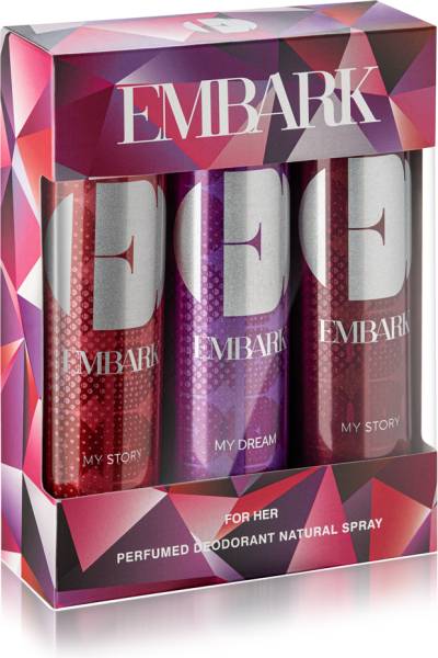 EMBARK 3 Deo Pack - For Women Perfume Body Spray Perfume Body Spray - For Women
