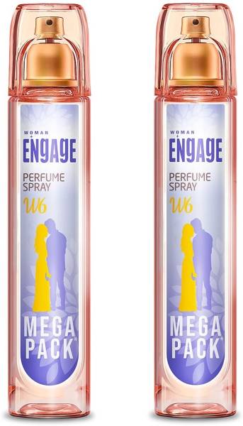 Engage W6 Perfume Body Spray for Women, Skin Friendly(160ml X 2) Deodorant Spray - For Women