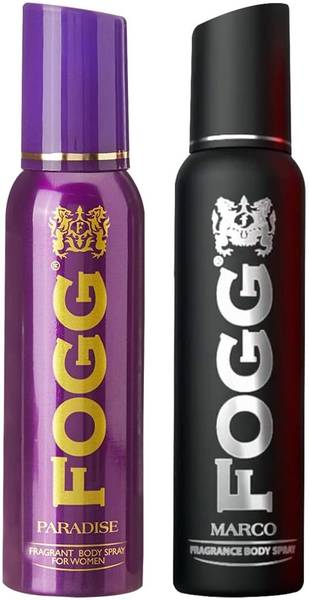 FOGG Marco + Paradise -150ml Each Perfume Body Spray - For Men & Women