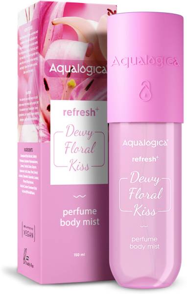 Aqualogica Refresh+ Dewy Floral Kiss Perfume Body Mist with Zemea & Hyaluronic Acid Body Mist - For Women