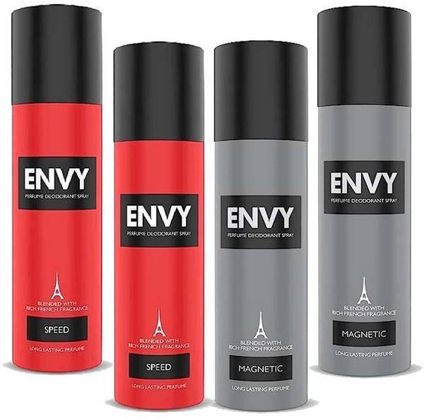 ENVY 1000 MAGNETIC+SPEED PERFUME DEO SPRAY 120MLX4 Deodorant Spray - For Men & Women