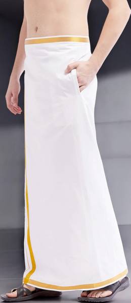 TUNI MANI Velcro Pocket Dhoti Solid Men Dhoti