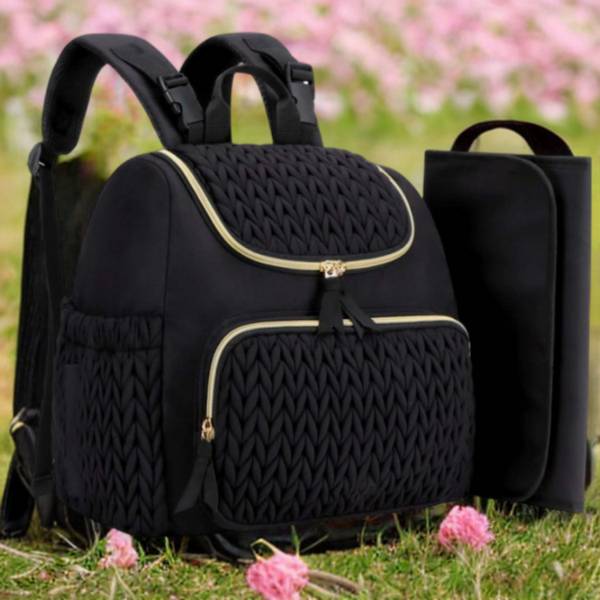 Little curious Baby Diaper Bag for Mother | Maternity Travel Handbag for Moms | New born Babies Nappy Travelling Mom Small Backpack | Diapers Bag + Ch...