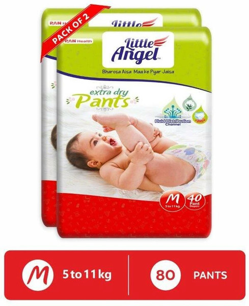 Little Angel Baby Diaper Pants (2 x 40 Pcs) - M