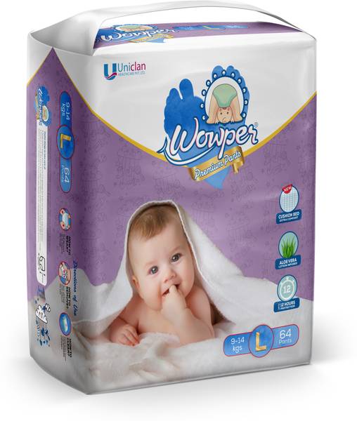 Wowper Premium Diaper Pants By DOMS | Upto 12 Hrs Absorption | 9-14 Kg - L - L