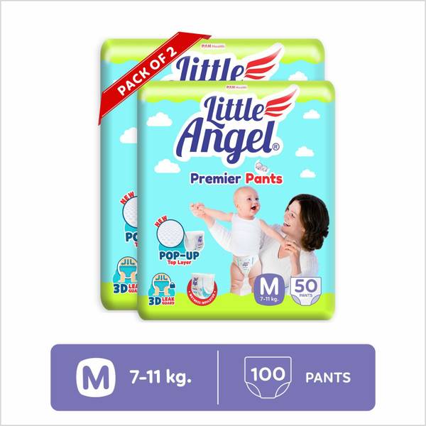 Little Angel Premier Baby Diaper Pants ( 2 x 50 Pcs) - M