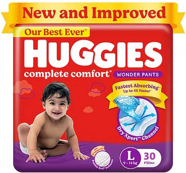 Huggies Wonder Pants Large Size India's Fastest Absorbing Baby Diaper - L