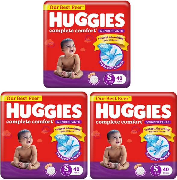 Huggies Complete Comfort Wonder Pants, India's Fastest Absorbing Diaper - S