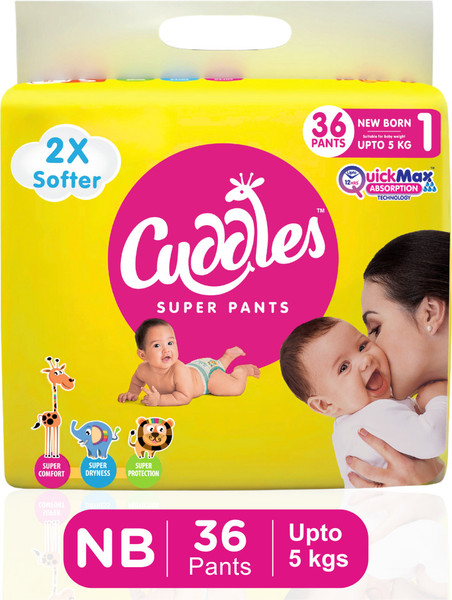 Cuddles - Super Pants Pant Style Diaper - New Born