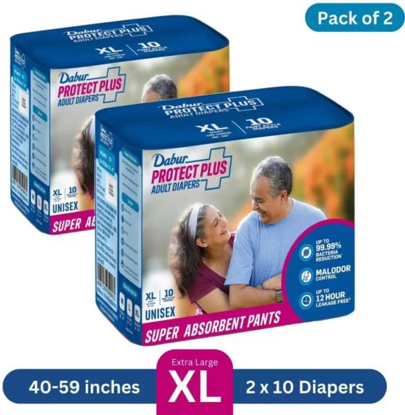 Dabur Protect Plus Adult Diaper Pants Unisex - (XL) Size, 40-59 inches/100-150cm Adult Diapers - XL