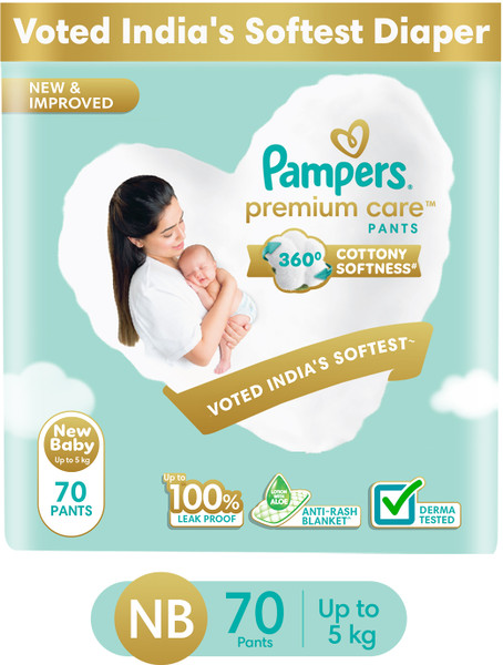 Pampers Premium Care Pants with 360 Cottony Softness - New Born