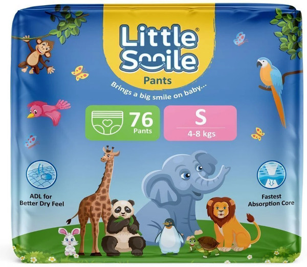 Little Smile Better Dry Feel Baby Diaper Pants - Small - S