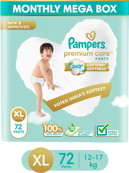 Pampers Premium Care Diaper Pants with 360 Cottony Softness - XL