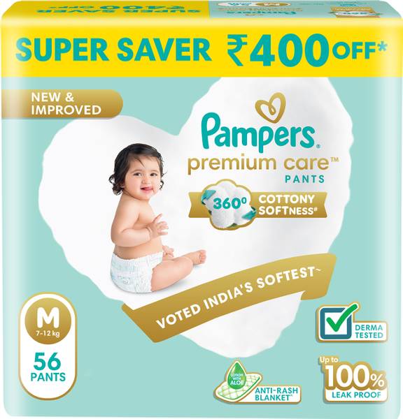 Pampers Premium Care Diaper Pants with 360 Cottony Softness - M