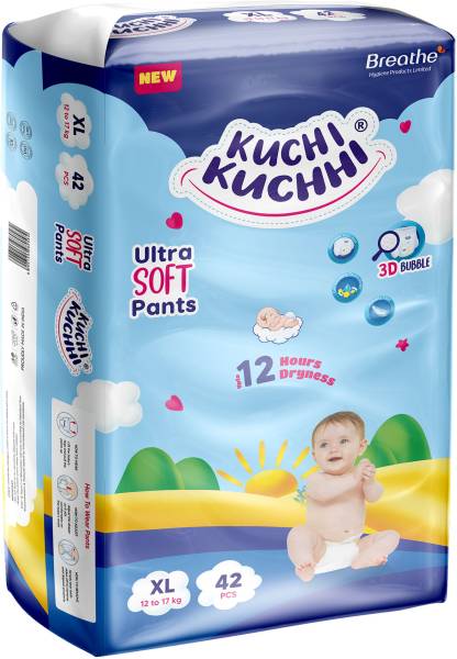 KUCHI KUCHHI Premium super soft baby diaper with a 3D bubble top. - XL